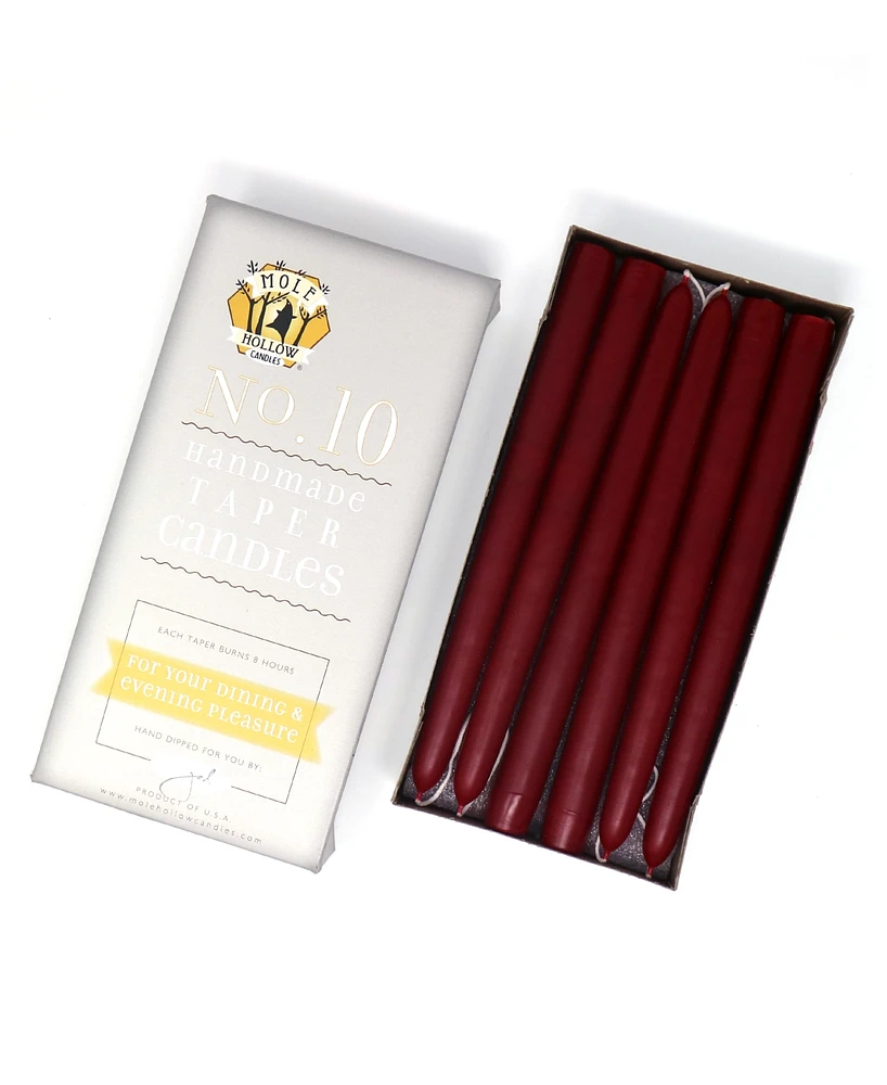 Mole Hollow Candles 10" Taper - Set of 12