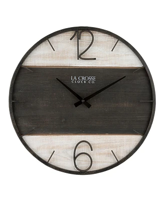 La Crosse Clock 16" Ironwood Wall Clock