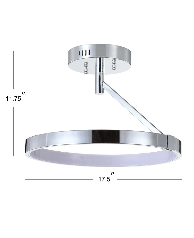 Jonathan Y Owen 17.5" Dimmable Integrated Led Metal Semi-Flush mount