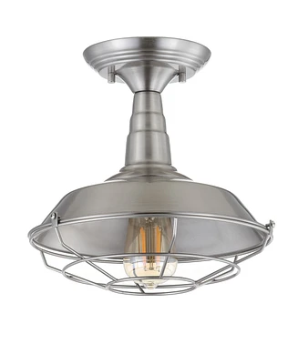 Jonathan Y Gabe 10.2" Metal Led Semi-Flush Mount