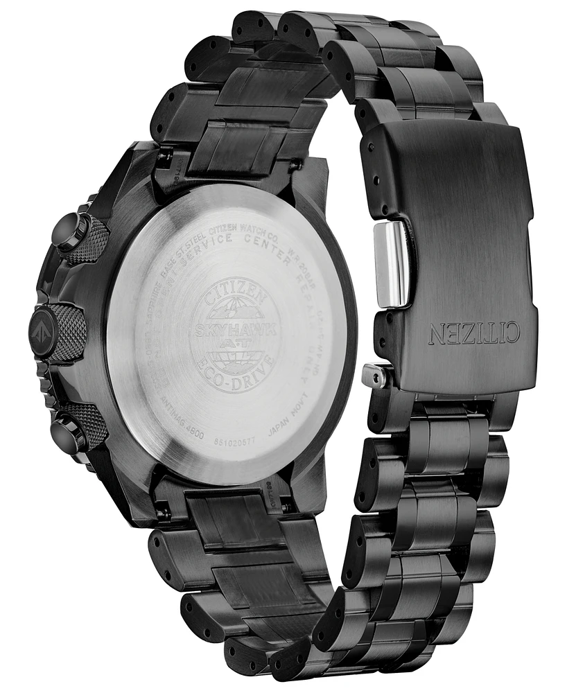 Citizen Eco-Drive Men's Analog-Digital Promaster Skyhawk A-t Black Stainless Steel Bracelet Watch 46mm