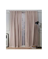 Nicole Miller Mellow Slub Textured Hidden Tab Top Curtain Panel Pair