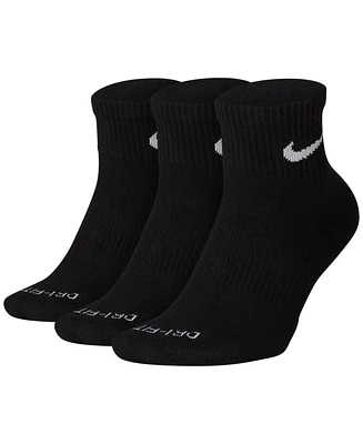 Unisex Nike Dri-fit Cushion Quarter Socks 3-Pack