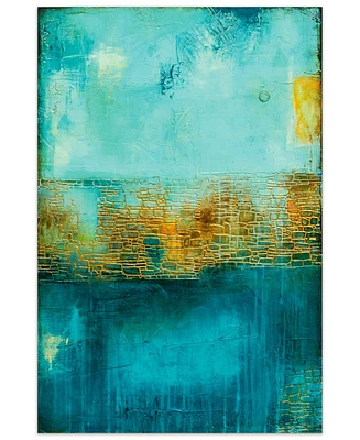 Empire Art Direct 'Castle Court' Frameless Free Floating Tempered Art Glass Wall Art - 48" x 32''