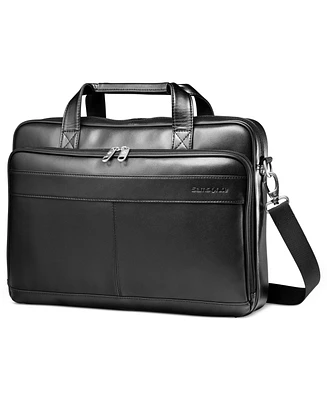 Samsonite Leather Slim Portfolio Laptop Briefcase
