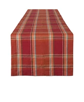 Design Imports Autumn Spice Plaid Table Runner