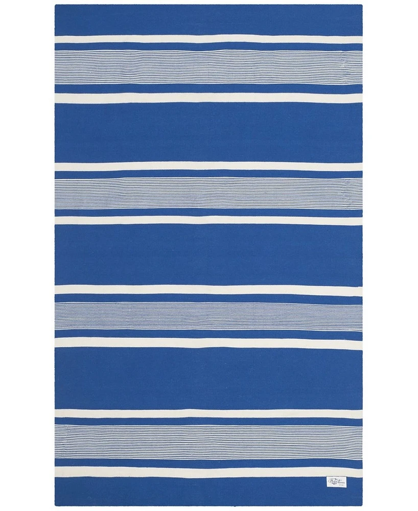 Lauren Ralph Lauren Hanover Stripe LRL2461C Blue 5' X 8' Outdoor Area Rug