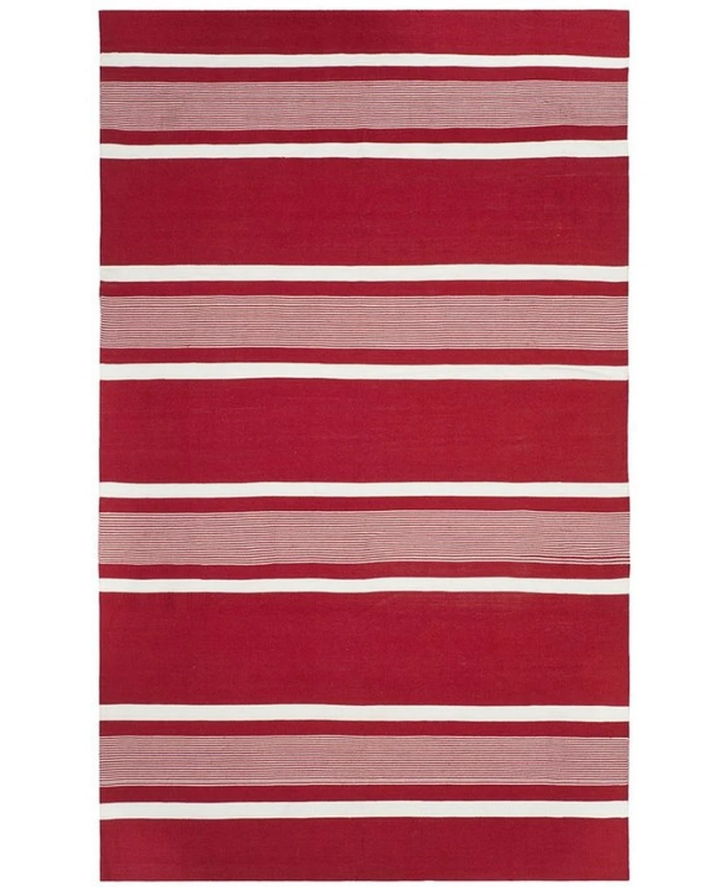 Lauren Ralph Lauren Hanover Stripe LRL2461D Red 5' X 8' Outdoor Area Rug
