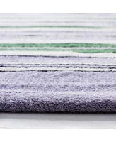 Lauren Ralph Lauren Leopold Stripe LRL2462G Lilac 8' X 10' Outdoor Area Rug