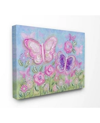 Stupell Industries The Kids Room Pastel Butterflies In A Garden Art Collection