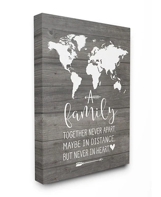 Stupell Industries Family Together in Heart Canvas Wall Art, 16" x 20"