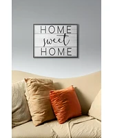 Stupell Industries Home Sweet Home Planks Framed Giclee Art, 16" x 20"