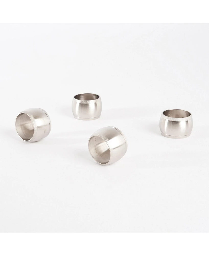 Saro Lifestyle Rounded Napkin Ring, Set of 4
