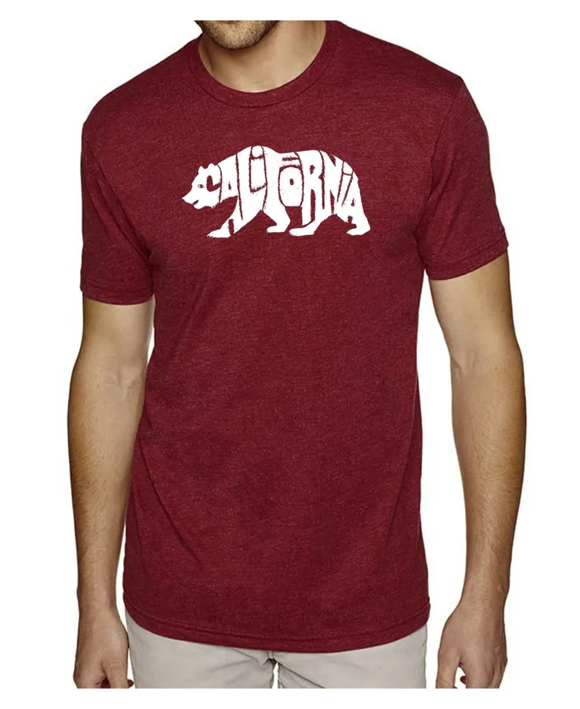 La Pop Art Men's Word Premium T-Shirt - California Bear