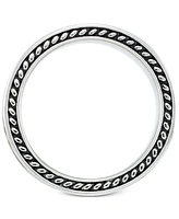 Legacy for Men by Simone I. Smith Men's' Black Ion-Plated Ring Stainless Steel