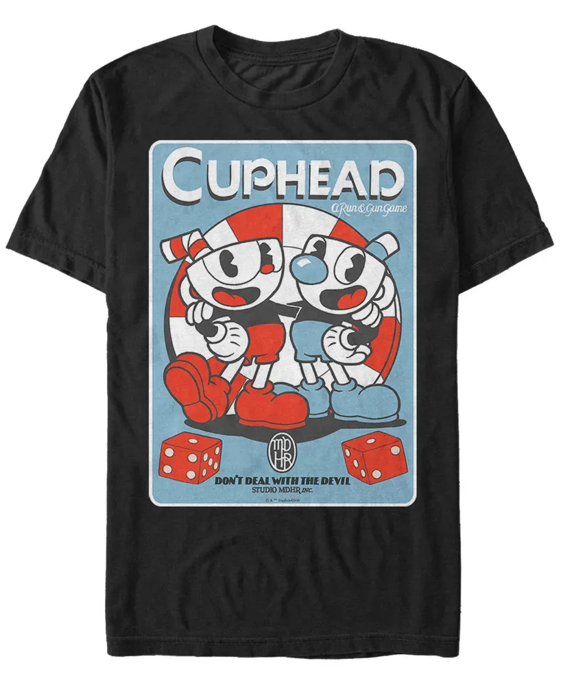 Cuphead Men's Cuphead And Mugman Don't Deal With The Devil Short Sleeve T-Shirt
