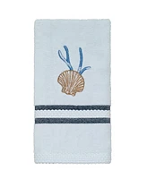 Avanti Blue Lagoon Ombre Seashells Fingertip Towel, 11" x 18"