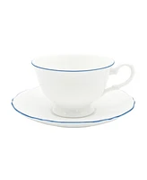 Twig New York Amelie Royal Blue Rim Cup & Saucer