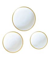 Twig New York Golden Edge Canape Plates - Set of 3