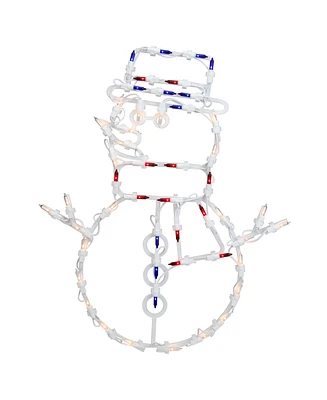 Northlight 18" Lighted Snowman Christmas Window Silhouette Decoration