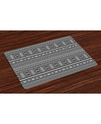 Ambesonne Afghan Place Mats, Set of 4