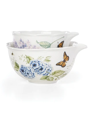 Lenox Butterfly Meadow Kitchen Set/2 Mixing Nesting Bowls
