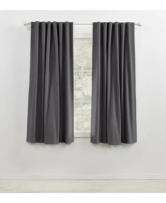 Lauren Ralph Velvety Room Darkening Back Tab Rod Pocket Curtain Panel, 52" x 63"