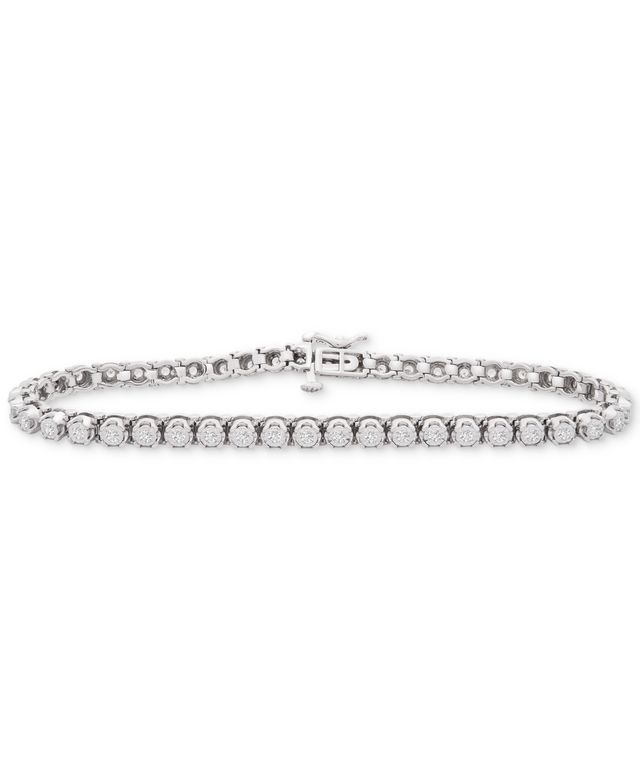 Wrapped in Love Diamond Tennis Bracelet (1 ct. t.w.) in Sterling Silver, Created for Macy's