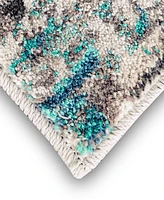 Closeout! Scott Living Expressions Precipice Lagoon 2'4" x 7'10" Runner Rug
