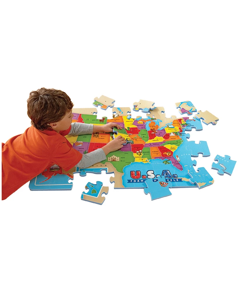 Educational Insights Usa Foam Map Floor Puzzle- 54 Pieces