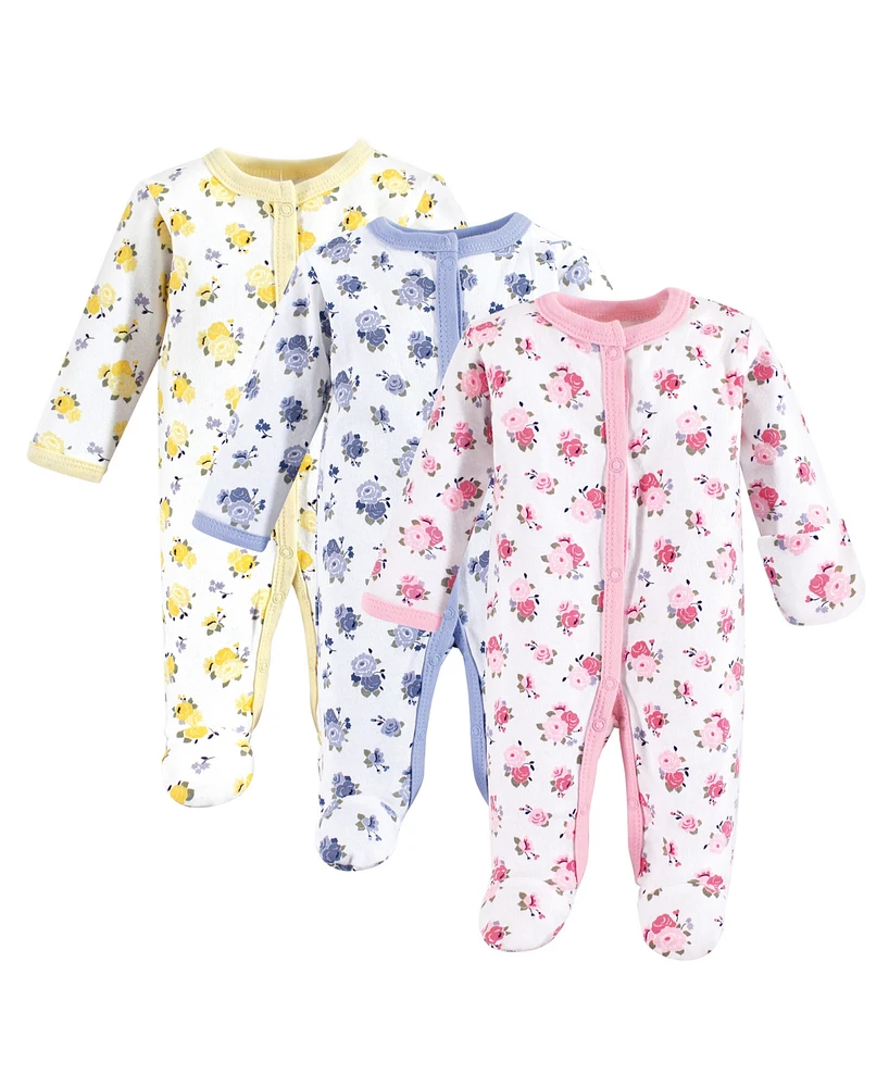 Luvable Friends Baby Girls Soft Cotton One-Piece for Preemie Babys