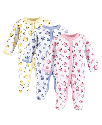 Luvable Friends Baby Girls Soft Cotton One-Piece for Preemie Babys