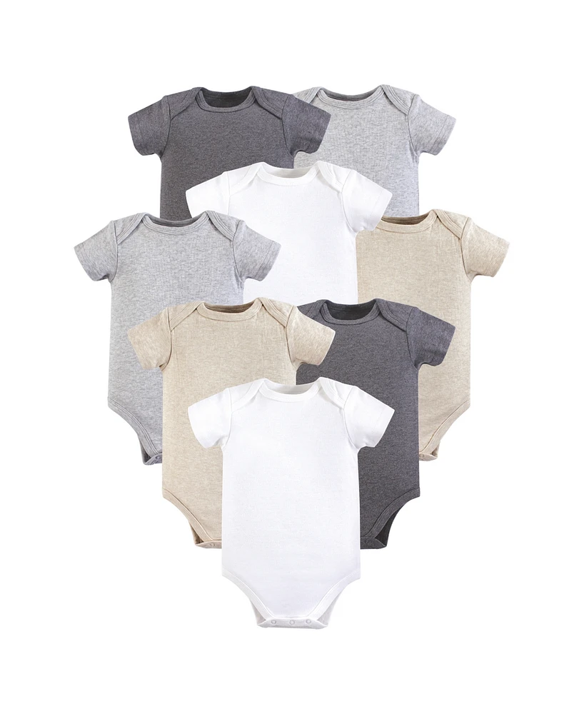 Hudson Baby Boys Unisex Cotton Bodysuits 8-Pack