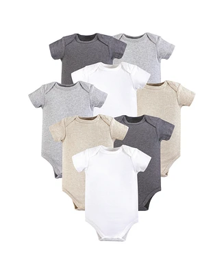 Hudson Baby Boys Unisex Cotton Bodysuits 8-Pack