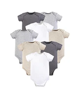 Hudson Baby Boys Unisex Cotton Bodysuits 8-Pack