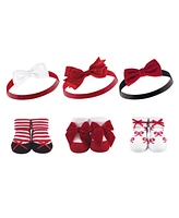 Hudson Baby Girls Delightful Duo Gift Headband and Socks