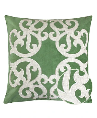 Homey Cozy Shierly Applique Embroidery Decorative Pillow, 20" x 20"
