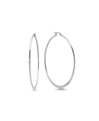 Steeltime Stainless Steel Hoop Earrings