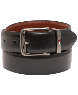 Tommy Hilfiger Men's Reversible Harness Buckle Stretch Belt