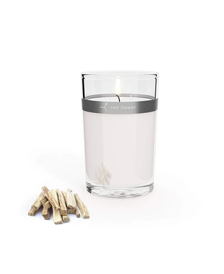 Red Flower Palo Santo Petal Topped Candle, 6 oz