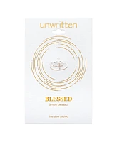 Unwritten Crystal Cross Bypass Ring Silver Plate or Gold-Tone