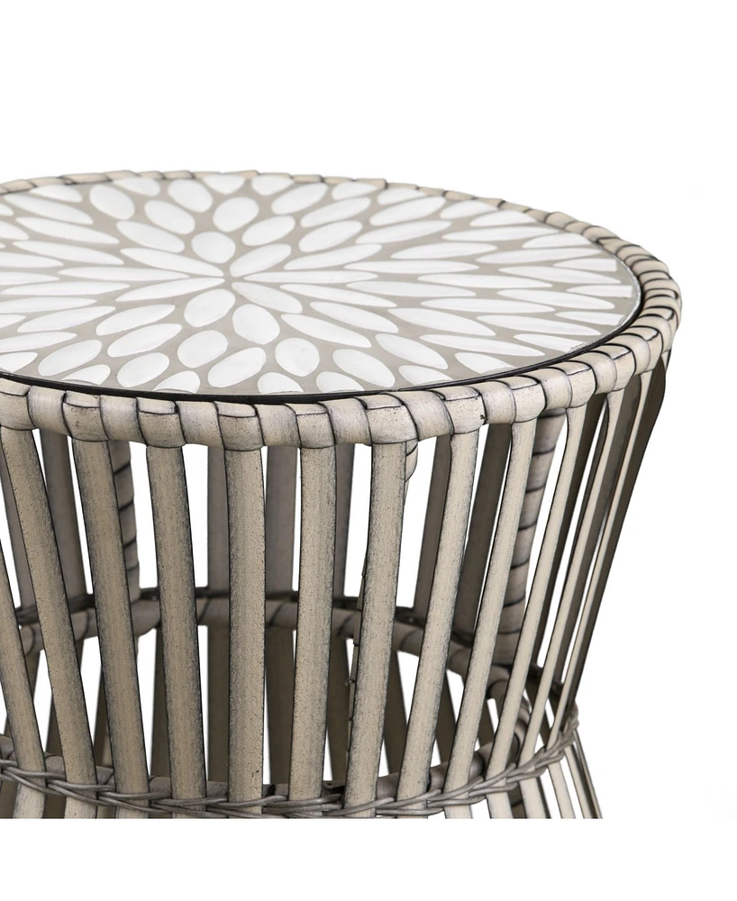 Southern Enterprises Anisa Round Outdoor Side Table