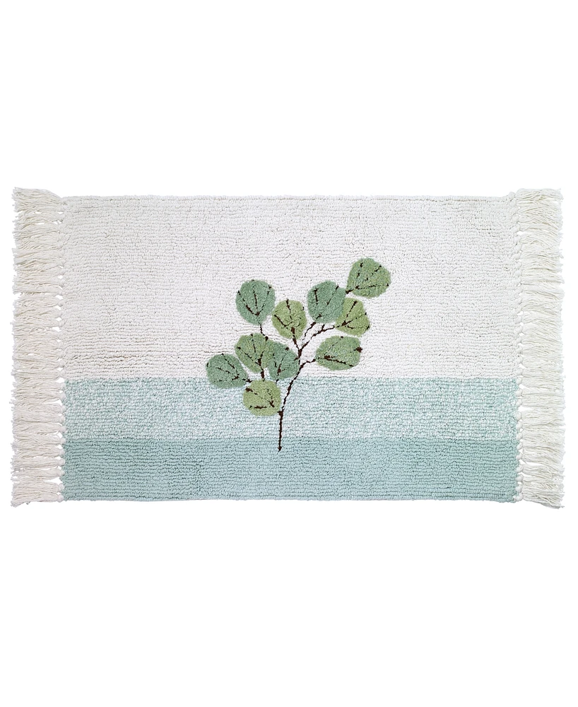 Avanti Ombre Leaves Botanical Cotton Bath Rug, 20" x 30"
