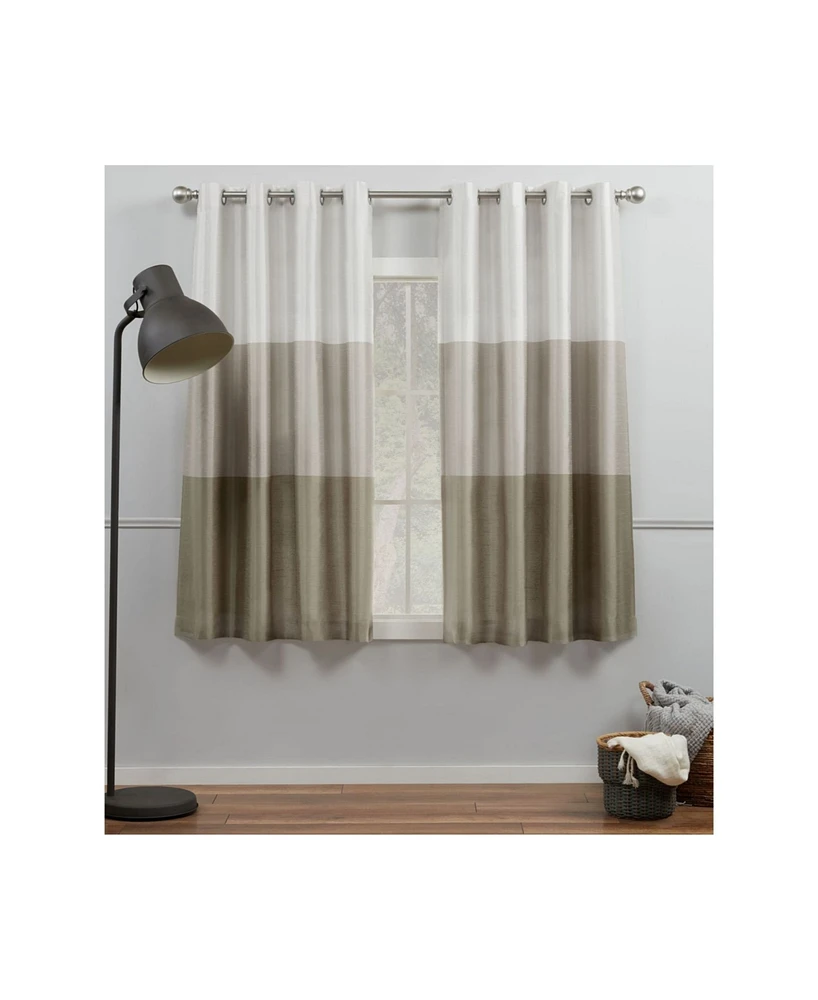 Exclusive Home Curtains Chateau Striped Grommet Top Curtain Panel Pair