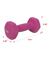 Sunny Health & Fitness Neoprene Dumbbells 5 lbs, Set of 2, Anti-Slip, Anti-Roll