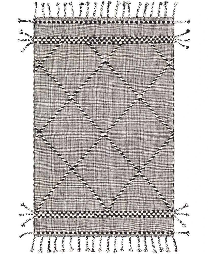 Closeout! Livabliss Apache Apa-2306 Black 5' x 7'6" Area Rug