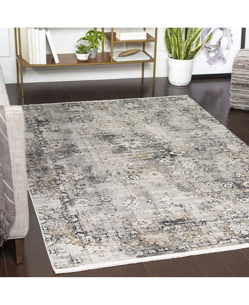 Surya Solar Sor-2308 Charcoal 3' x 8' Runner Area Rug