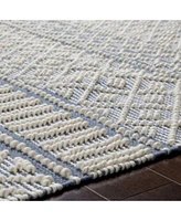 Closeout Livabliss Farmhouse Tassels Fts Denim Rug