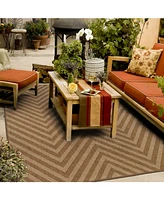 Oriental Weavers Karavia 1330X Tan 3'7" x 5'6" Outdoor Area Rug