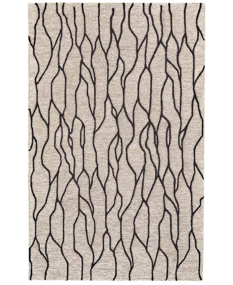 Feizy Enzo R8734 Black 2'6" x 8' Runner Rug